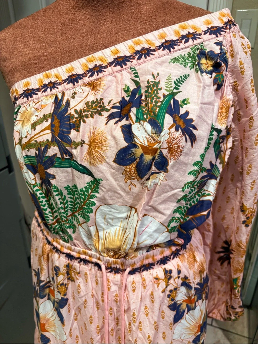 FARM Rio One-Shoulder Pink Floral Maxi Dress